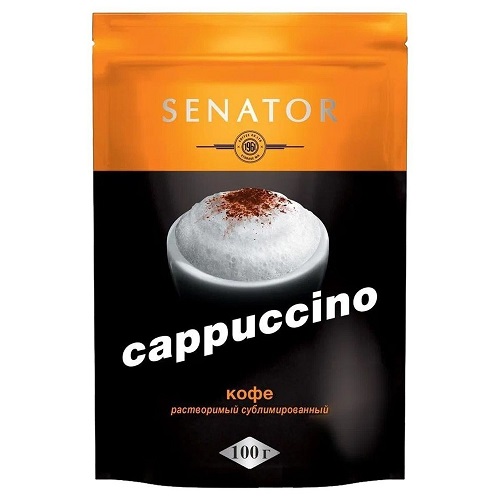 Senator Cappuccino, растворимый, 100 гр